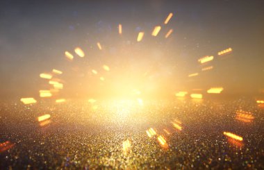 bokeh hareket soyut bokeh arka planını Altın ışık patlaması yaptı