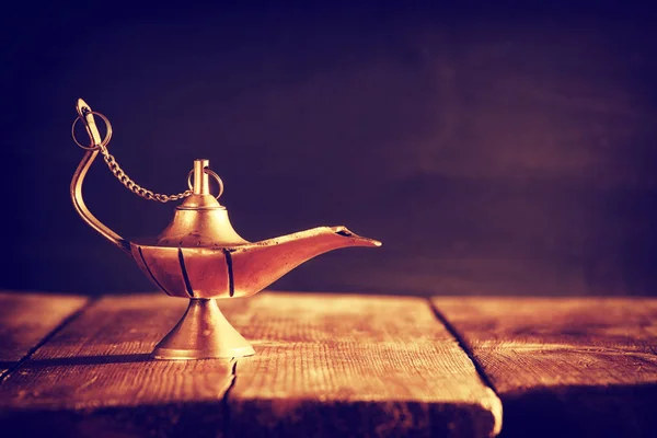 Image of magical aladdin lamp. Lamp of wishes. — Stock Photo, Image