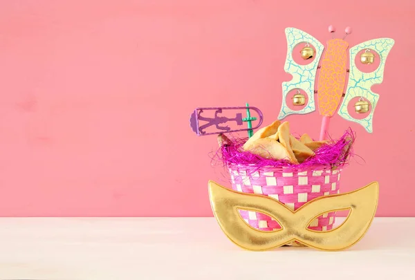 Conceito de celebração Purim (feriado de carnaval judaico ). — Fotografia de Stock