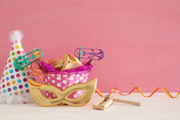 Conceito de celebração Purim (feriado de carnaval judaico ). — Fotografia de Stock