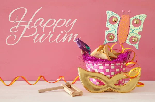 Conceito de celebração Purim (feriado de carnaval judaico ). — Fotografia de Stock