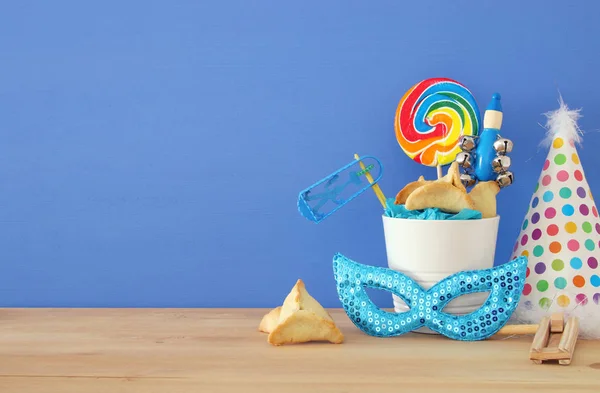 Conceito de celebração Purim (feriado de carnaval judaico ). — Fotografia de Stock