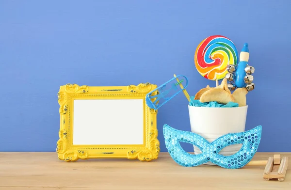 Conceito de celebração Purim (feriado de carnaval judaico ). — Fotografia de Stock