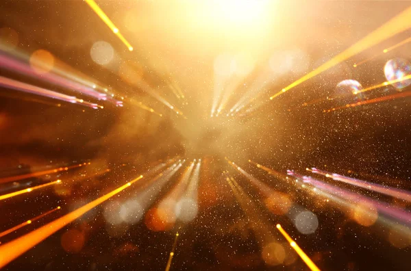Abstract Lens Flare Concept Image Space Time Travel Background Dark — Stock Photo, Image