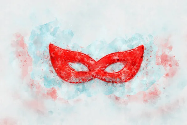 Akwarela styl i wizerunek streszczenie tło weneckie maski masquerade — Zdjęcie stockowe