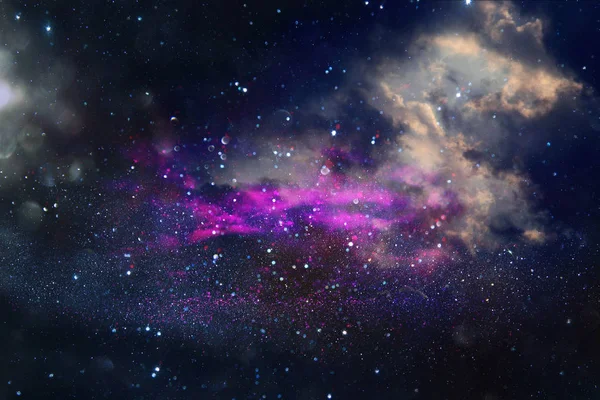 Galaxie a mlhoviny. Textura pozadí hvězdnaté vesmíru. — Stock fotografie