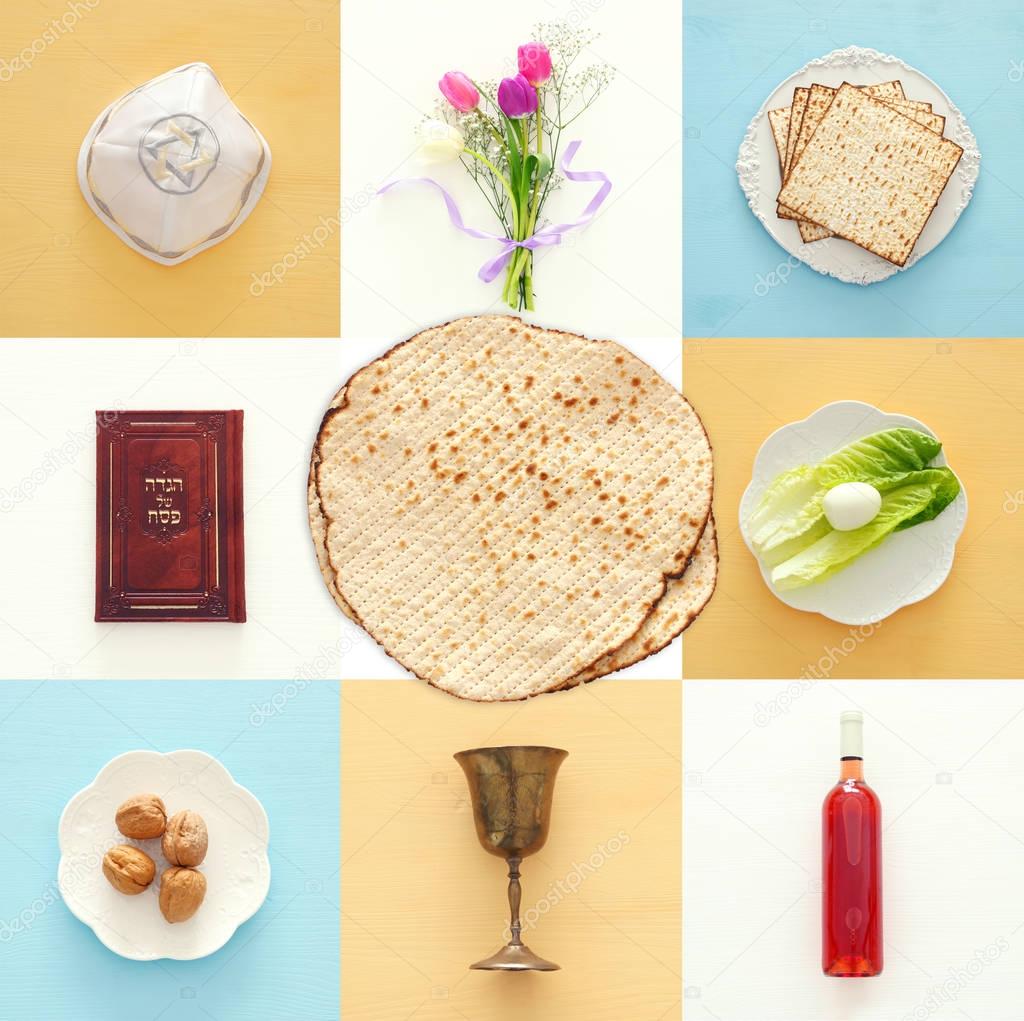 Pesah celebration concept (jewish Passover holiday). Traditional