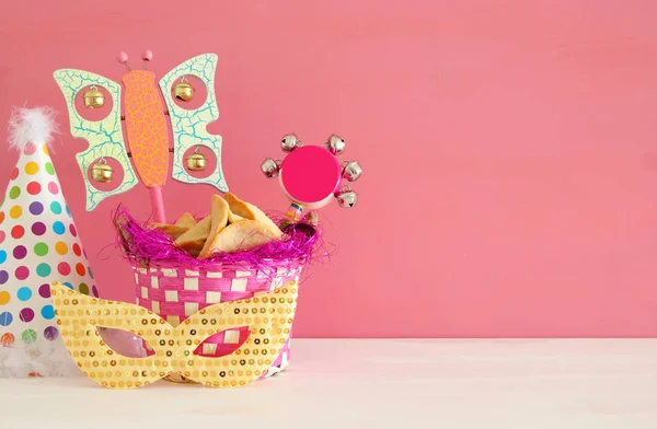 Conceito de celebração Purim (feriado de carnaval judaico ). — Fotografia de Stock