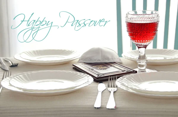 Conceito de celebração Pesah (judaica Páscoa feriado mesa festiva ) — Fotografia de Stock