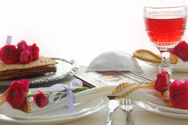 Pesah celebration concept (jewish Passover holiday festive table) — Stock Photo, Image