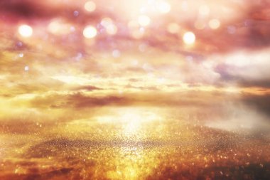 Parlak gökada veya fantezi arka plan. Soyut ışık patladı. büyülü ve gizemli kavramı.