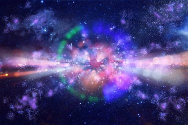 soyut resim uzay ufo gece gökyüzü ve Astroloji kavram.