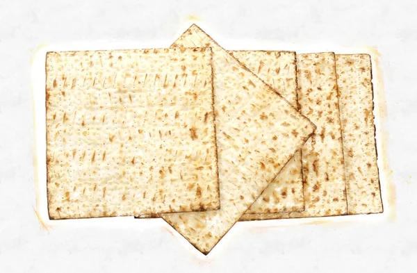 Στυλ υδατογραφίας και αφηρημένη εικόνα της έννοιας γιορτή Pesah (εβραϊκό Πάσχα Ενοικιαζόμενα). — Φωτογραφία Αρχείου