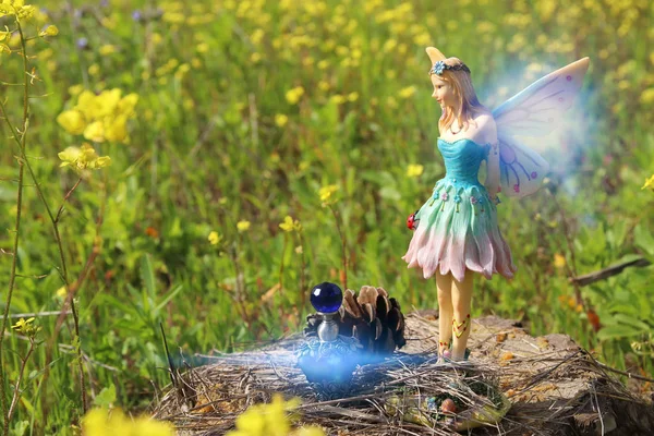 image of magical little fairy in the forest.