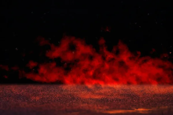 Червоний блискучий вінтажний фон вогнів. дефокусований . — стокове фото