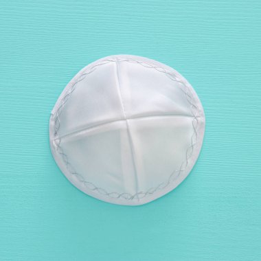 Üstten Görünüm görüntüsü Yahudi Kipa takke (şapka). tatil ve sha