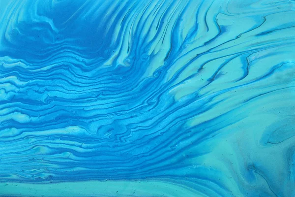 Fotografia d'arte di sfondo effetto marmorizzato astratto. colori creativi blu, menta e oro. Bella vernice — Foto Stock