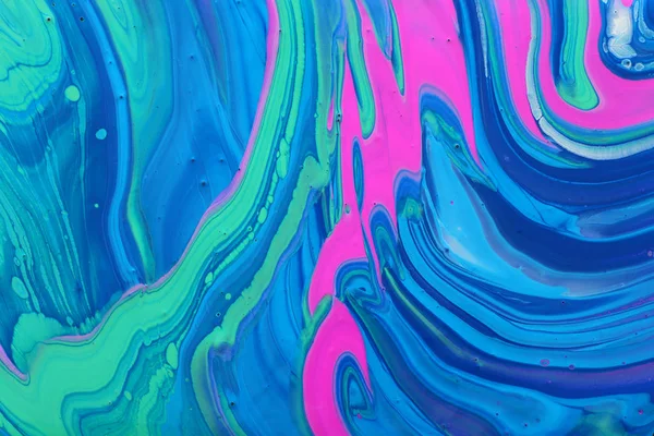 추상적으로 정제된 효과 배경의 아트 사진. 민트, 파랑, 분홍의 창의적 인 색깔들. 아름다운 물감. — 스톡 사진