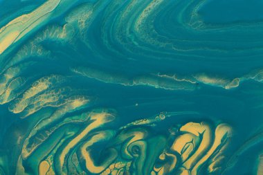 Soyut mermer efekt arka planının sanat fotoğrafçılığı. Zümrüt, yeşil ve altın renkli yaratıcı renkler. Güzel boya..