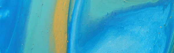Umělecká fotografie abstraktního mramorovaného efektu na pozadí. Modré, mátové a zlaté kreativní barvy. Krásná barva — Stock fotografie