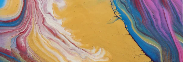 Fotografia de arte de fundo efeito marbleized abstrato. rosa, roxo, dourado e azul cores criativas. Pintura bonita . — Fotografia de Stock