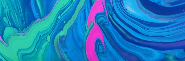Art photography of abstract marbleized effect background. mint, blue and pink creative colors. Beautiful paint. — Stock Photo, Image