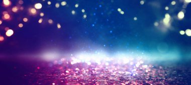 Soyut simli mor, mavi ve altın renkli arka plan. de- foc