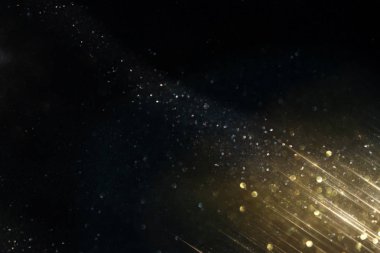 soyut glitter ışıkları arka plan. altın ve siyah. de odaklı