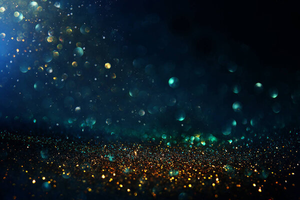 Abstrakte glitzernde silberne und blaue Lichter Hintergrund. Defokussiert — Stockfoto