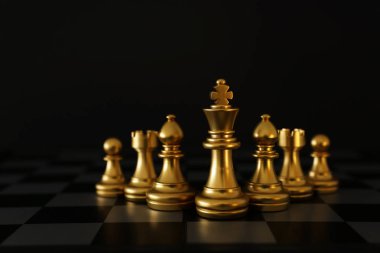Satranç görüntüsü. İş, rekabet, strateji, liderlik ve başarı kavramı