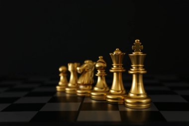 Satranç görüntüsü. İş, rekabet, strateji, liderlik ve başarı kavramı