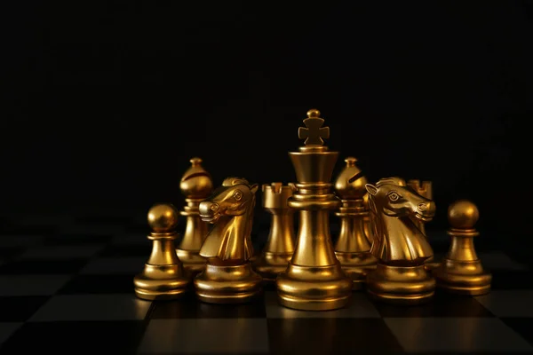 Imagen del juego de ajedrez. Negocios, competencia, estrategia, liderazgo —  Fotos de Stock