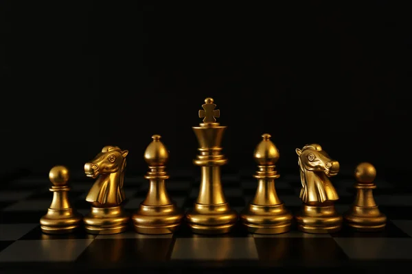 Imagem do jogo de xadrez. Concorrência, estratégia, liderança e conceito de sucesso — Fotografia de Stock
