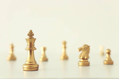 Satranç görüntüsü. İş, rekabet, strateji, liderlik ve başarı kavramı