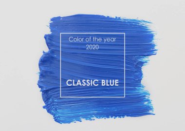 2020 yılının klasik mavi renk boya fırçası