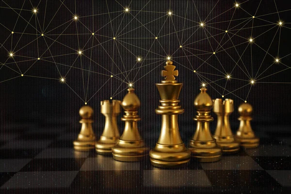 Image of chess game. Business, competition, strategy, leadership — Stock Photo, Image