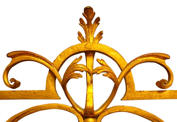 Винтажные элементы орнамента, антикварные золотые цветочные композиции. изолированные на белом — стоковое фото