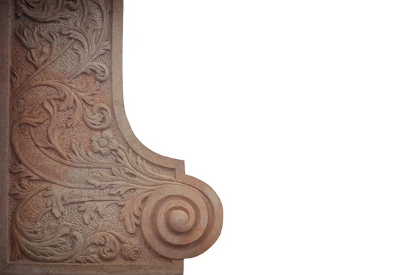 Elementos arquitectónicos sobre piedra Adorno barroco decoración del edificio. aislado en blanco — Foto de Stock