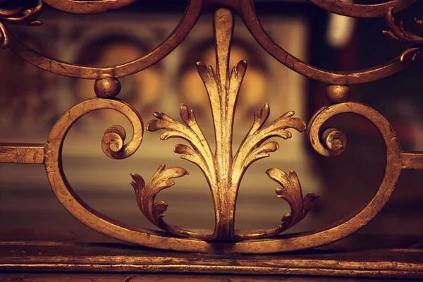 Elementi ornamentali vintage, oro antico disegni floreali — Foto Stock