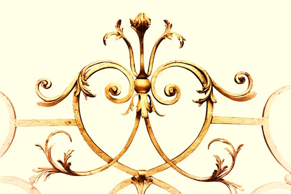 Elementi ornamentali vintage, oro antico disegni floreali — Foto Stock