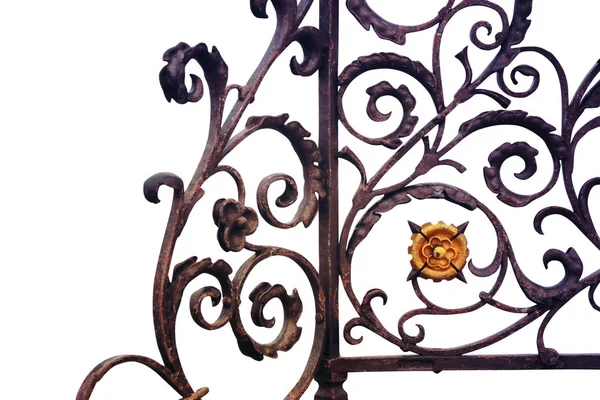 Éléments d'ornement gothique vintage, motifs floraux anciens. isolé sur blanc — Photo