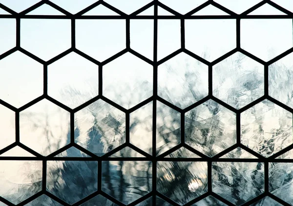 古い窓の詳細パターンの背景 — ストック写真