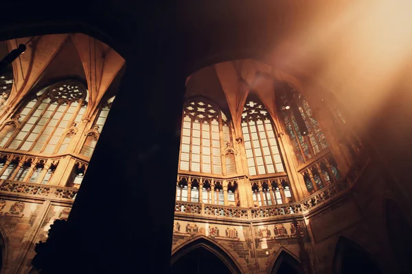 Inside view of Prague cathedral — 스톡 사진