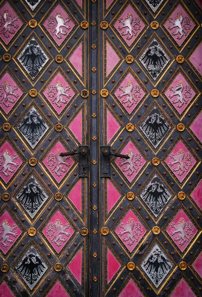 Hintergrund alter Grunge, mittelalterliche Metaltextur. Teil der antiken alten Tür — Stockfoto