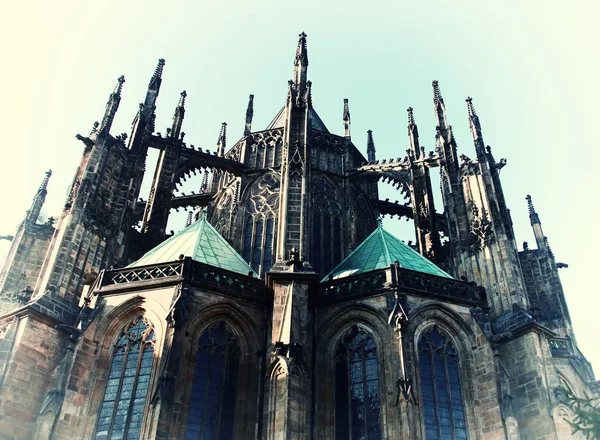 Udendørs udsigt til Prag katedral - Stock-foto
