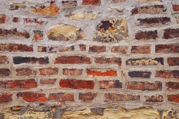 오래 된 벽돌 벽의 배경 — 스톡 사진