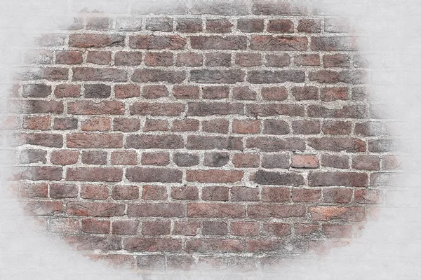 Abstract architecture sketch style image of old brick wall — Stock Photo, Image