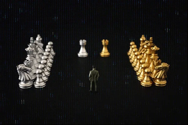 Image of chess game. Business, competition, strategy, leadership