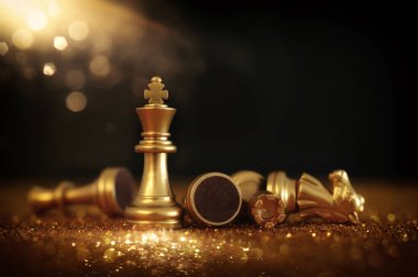 Satranç görüntüsü. İş, rekabet, strateji, liderlik ve başarı kavramı