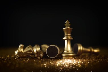 Satranç görüntüsü. İş, rekabet, strateji, liderlik ve başarı kavramı